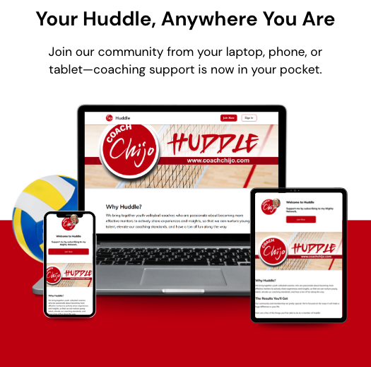 huddle for youth volleyball coaches