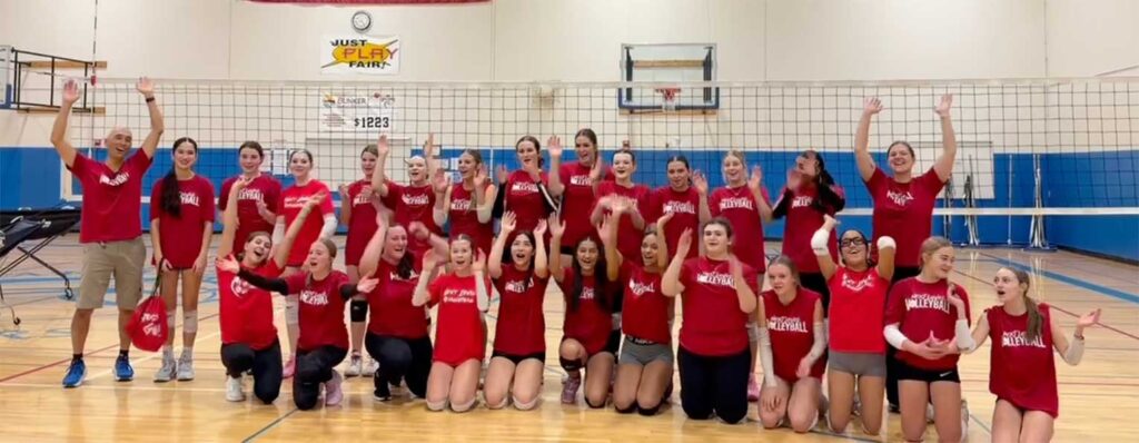 volleyball clinic group photo