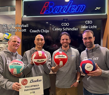 Baden Sports CEO Jake Licht COO Casey Schindler Director of Volleyball Richard Scott